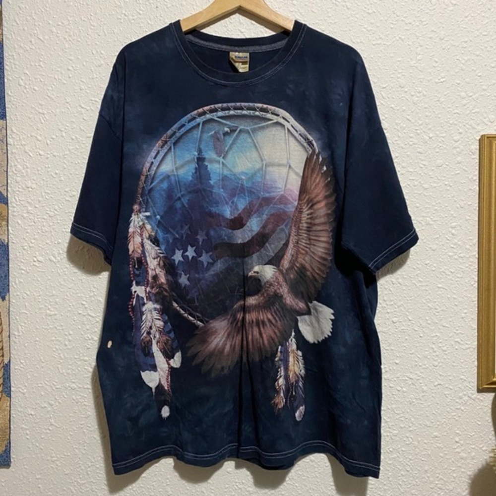 Vintage‎ Men's Native American Eagle Tie Dye Tee Shirt XLarge